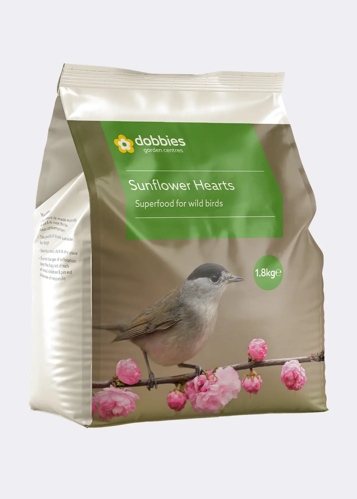 A photo of Dobbies Sunflower Hearts 1.8kg