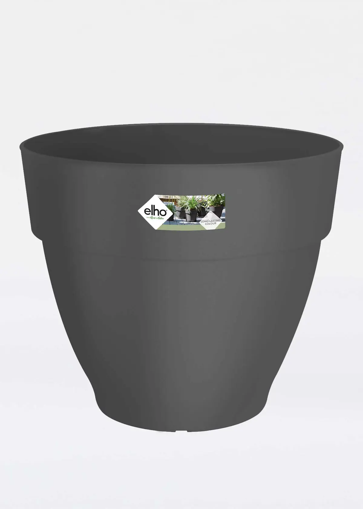 A photo of Elho Vibia Campana Pot 25cm Anthracite