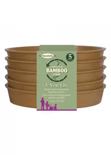 Pack Of 5 Bamboo Saucers 12.5cm Terra