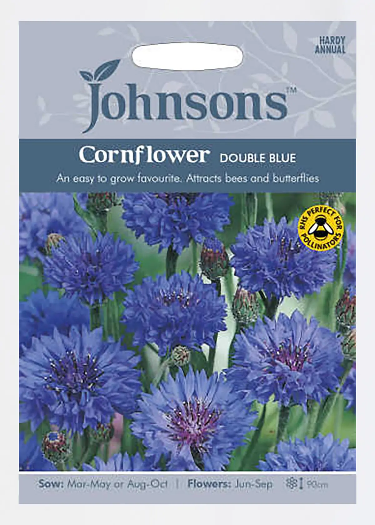 A photo of Cornflower Double Blue Seeds