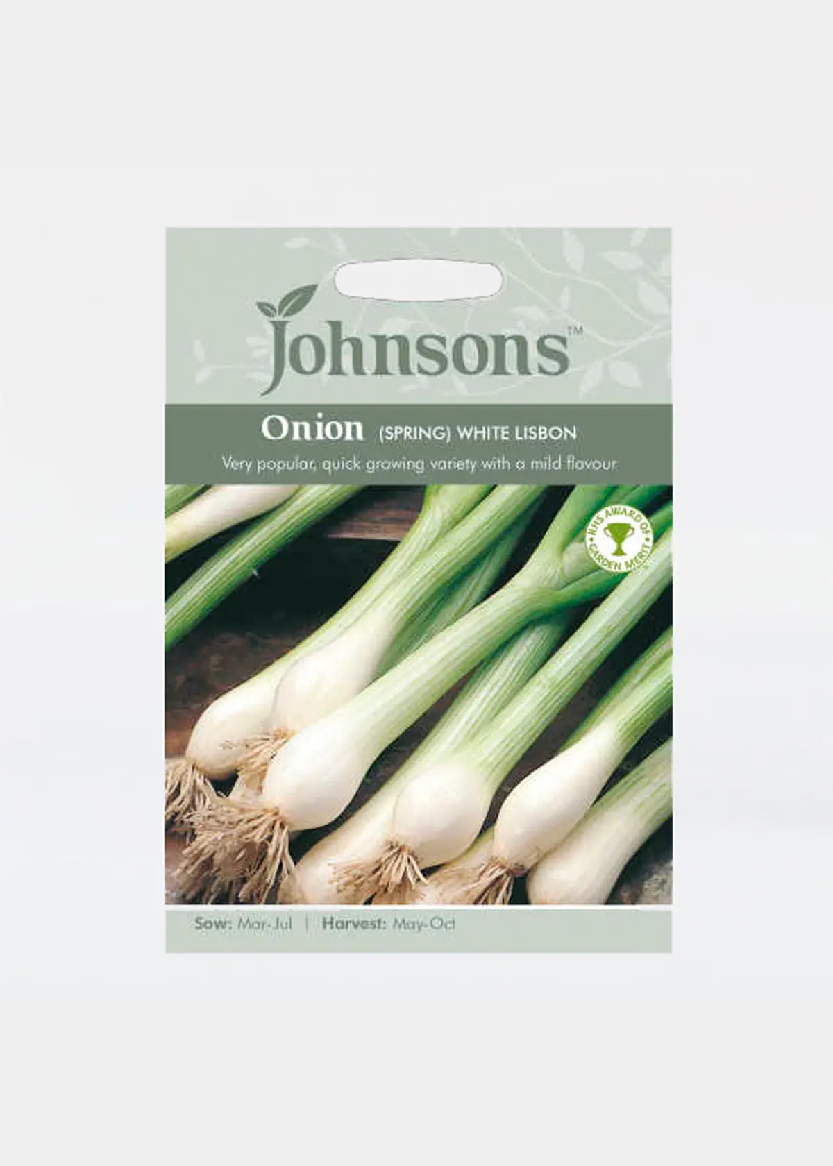 A photo of Onion (Spring) White Lisbon Seeds