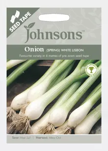 Tape Onion (Spring) White Lisbon Seed Tape