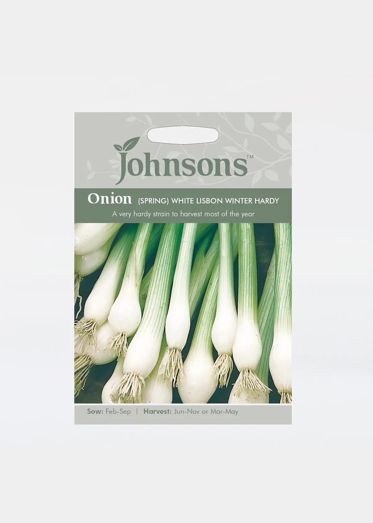 A photo of Onion (Spring) White Lisbon Winter Hardy Seeds