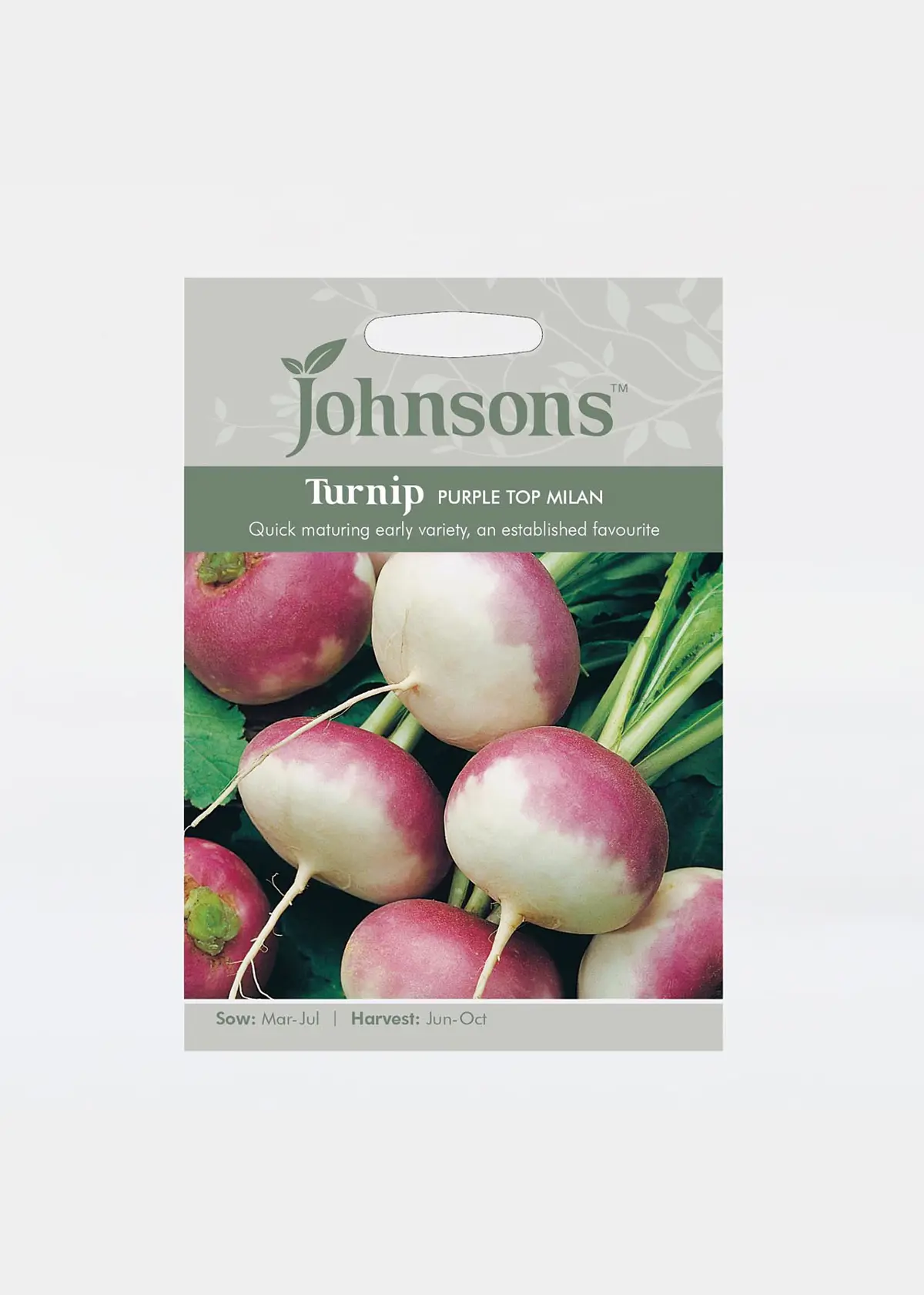 A photo of Turnip Purple Top Milan Seeds