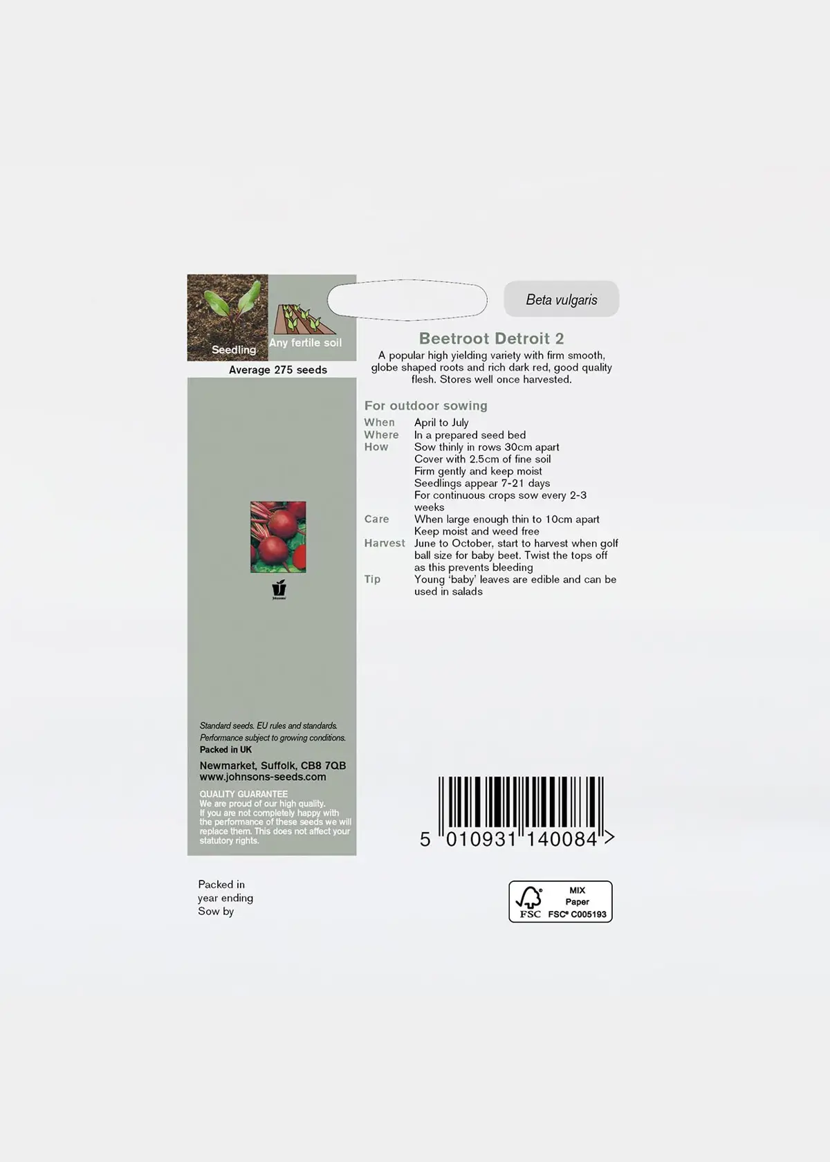 Beetroot Detroit 2 Seeds