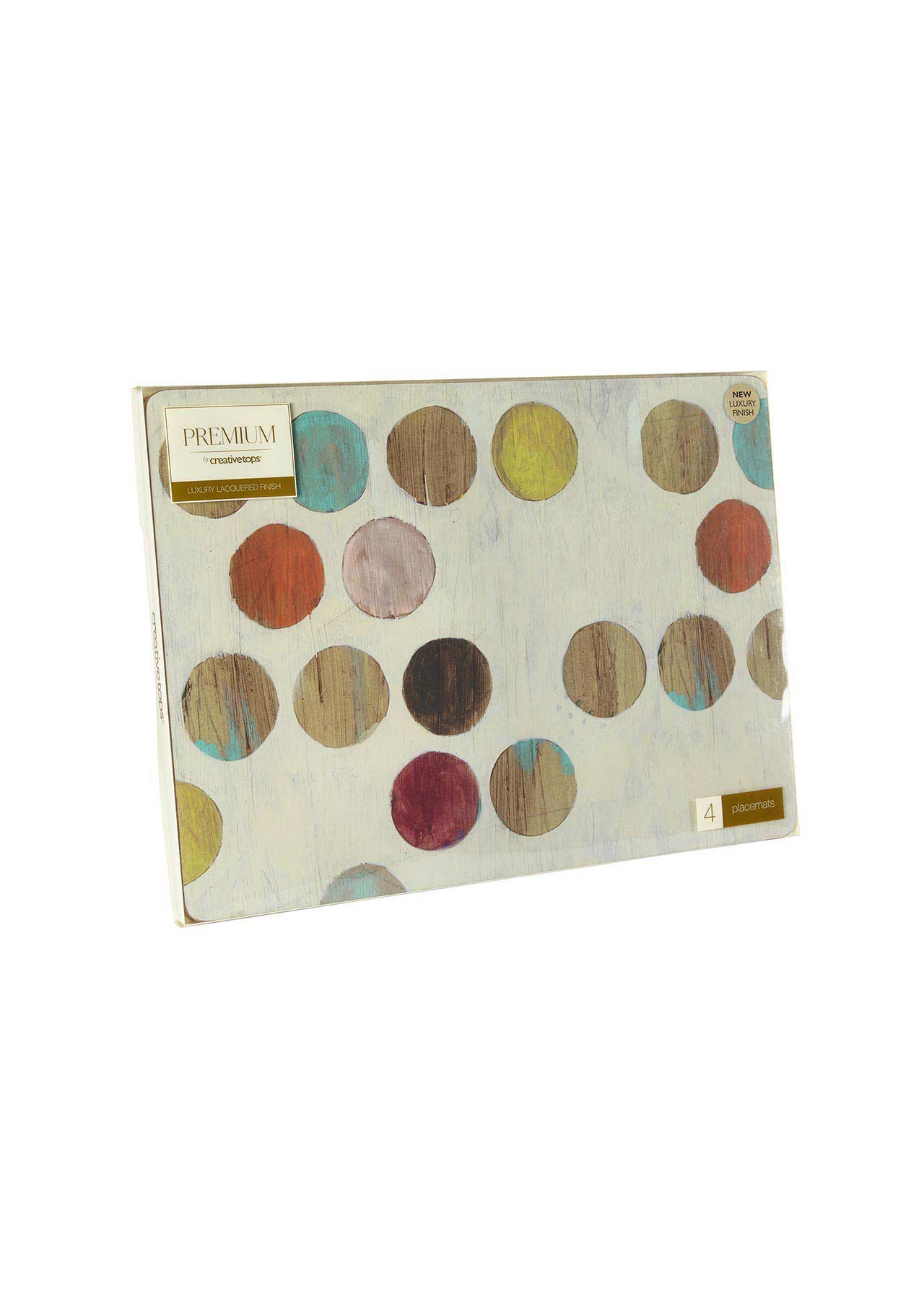 Pack Of 4 Retro Spot Premium Mats Large