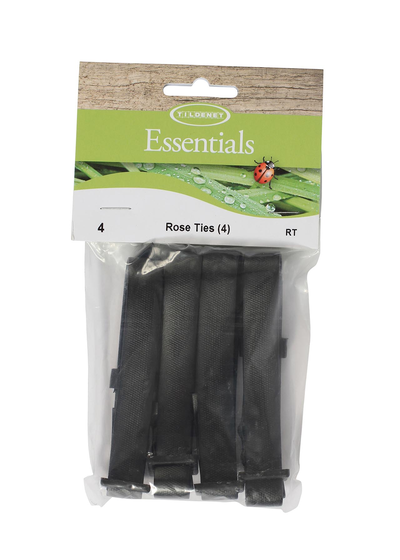 Pack of 4 Adjustable Black Rose Ties