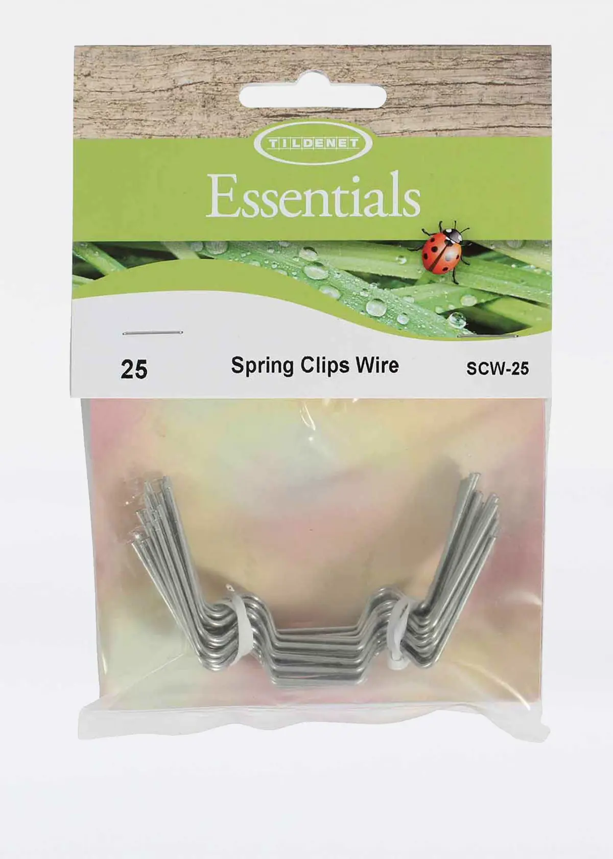 A photo of Pack of 25 Spring Clips Wire