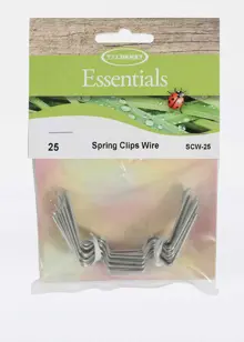 Pack of 25 Spring Clips Wire