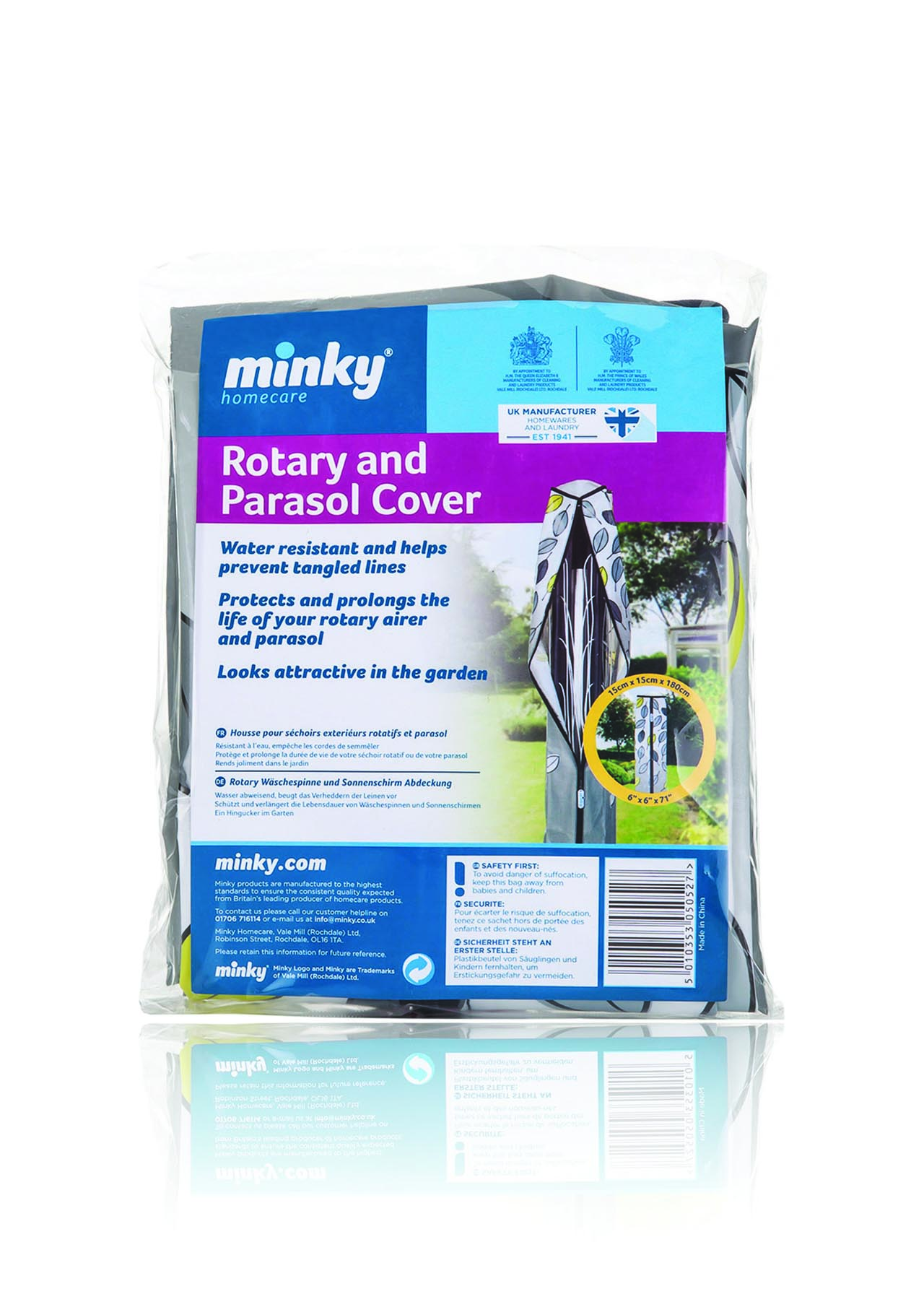 Minky Rotary Airer Cover Leaf Green