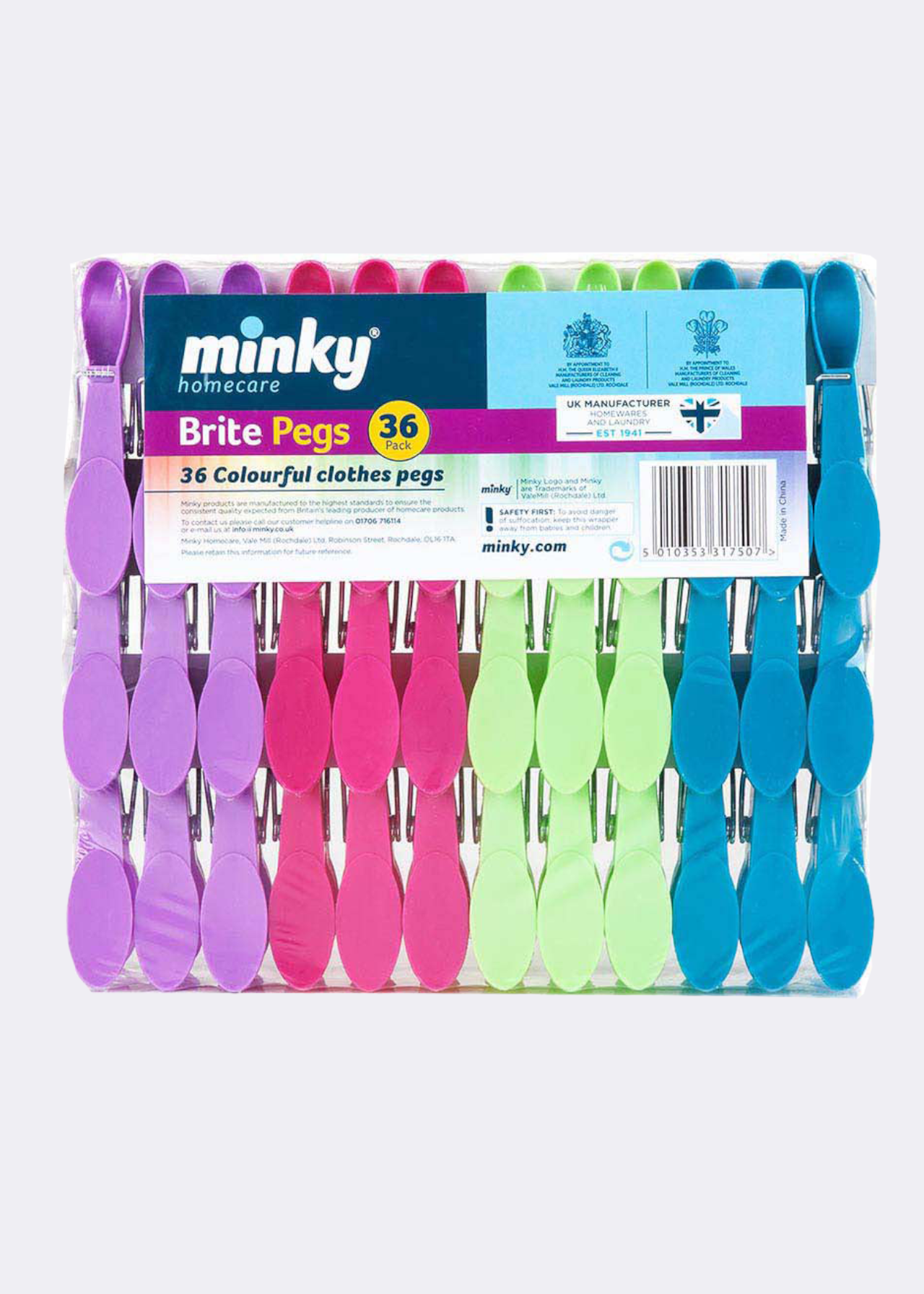 Pack of 36 Minky Brites Pegs