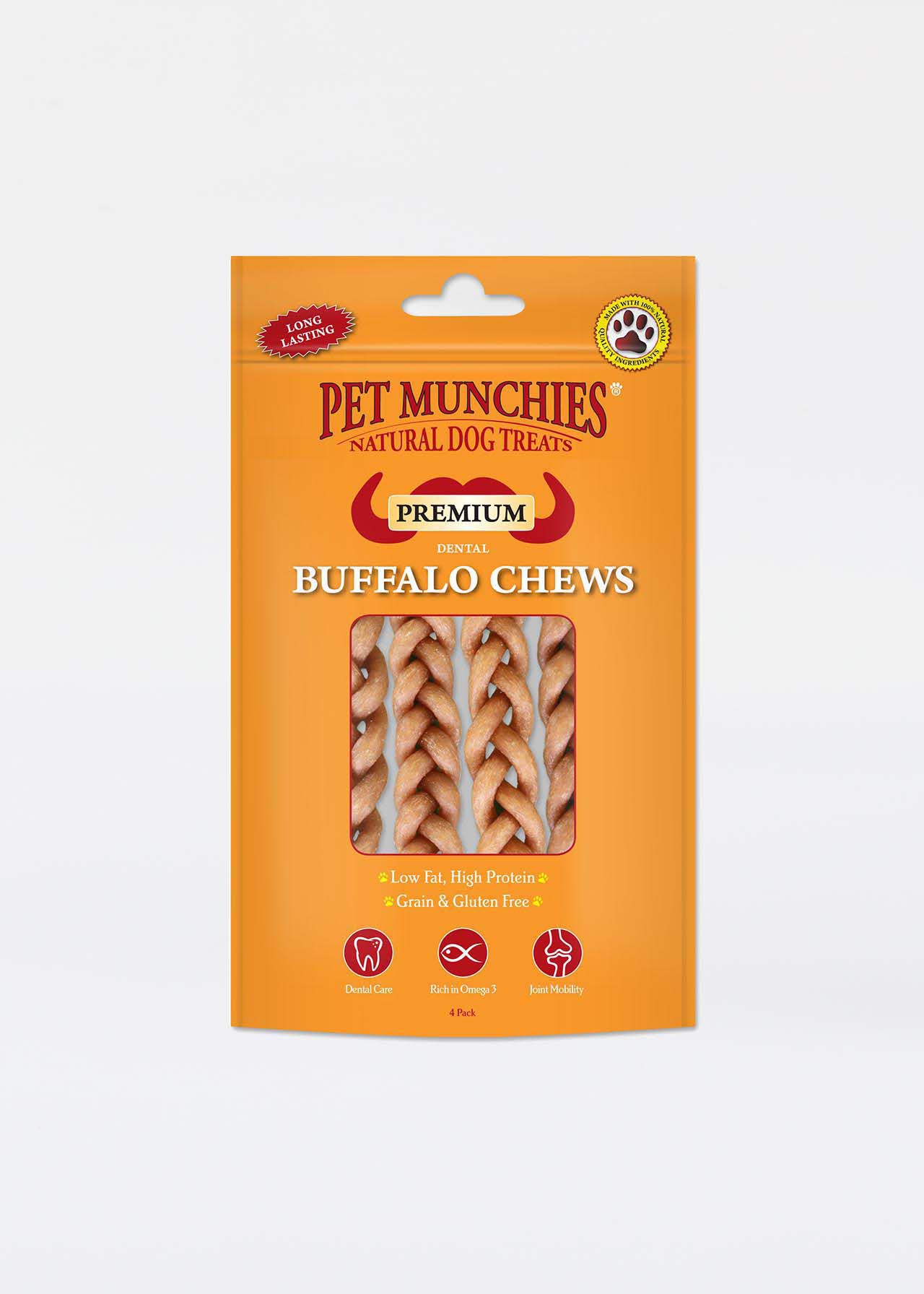 Pet Munchies Buffalo Chews 4pk