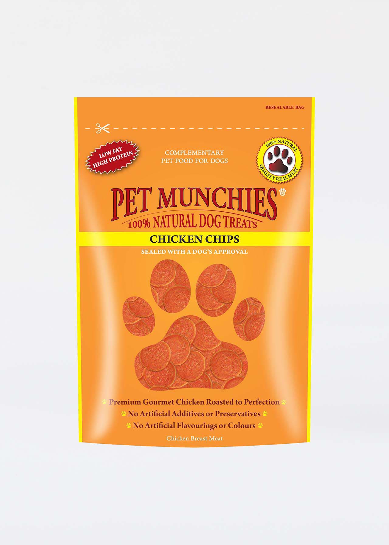 Pet Munchies Chicken Chips Dog Treats 100g
