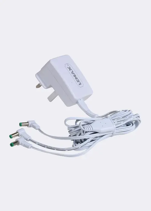A photo of Lemax 4.5V 3-Output Power Adaptor With UK Plug