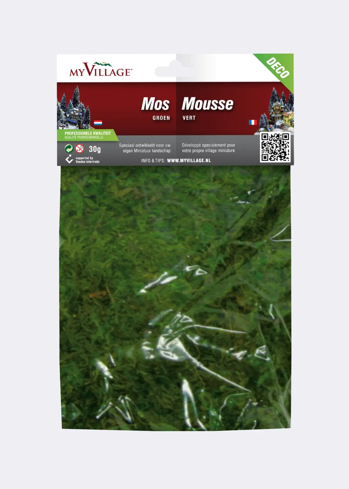 A photo of Decorative Natural Moss 30g Green