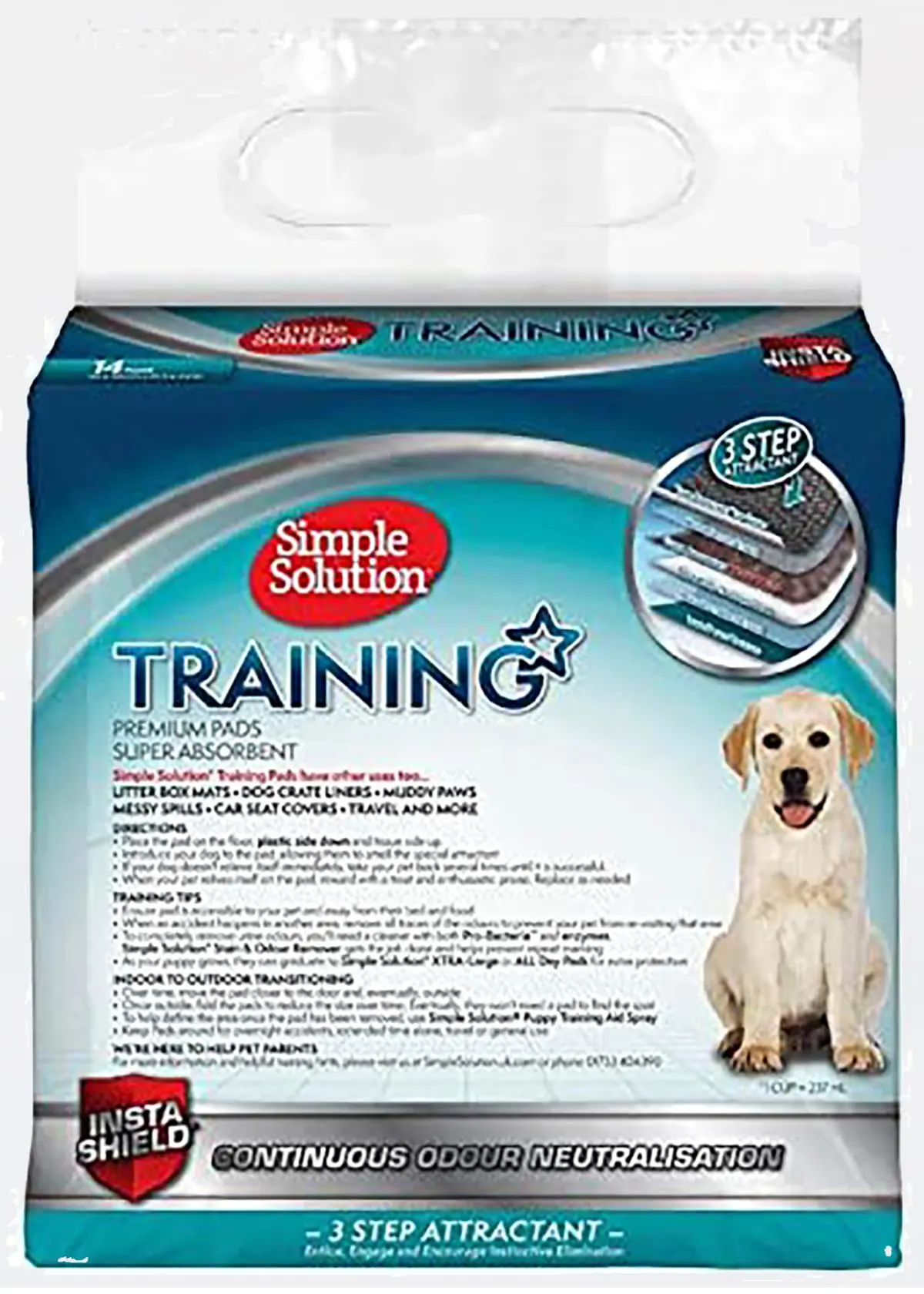 A photo of Simple Solution Premium Puppy Training Pads 14pk