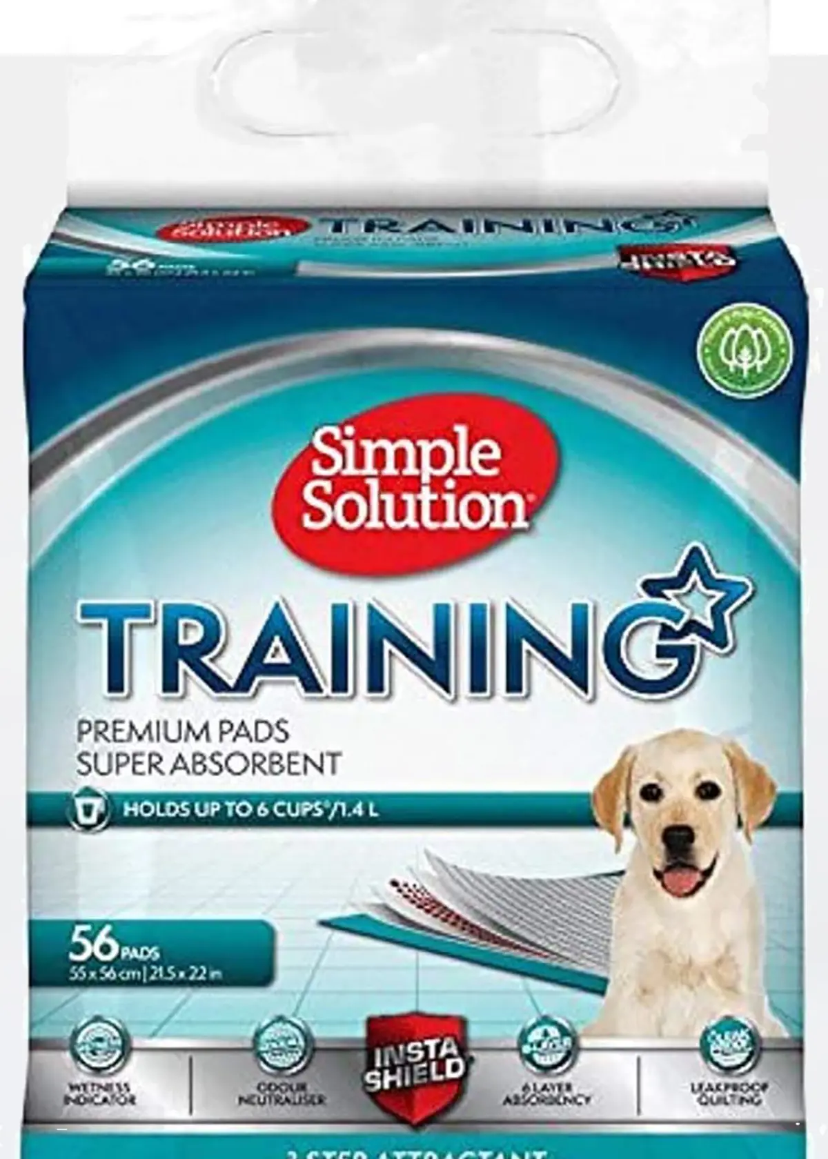 A photo of Simple Solution Premium Puppy Training Pads 56pk