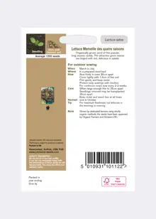 Organic Lettuce Merveille des quatre saisons Seeds