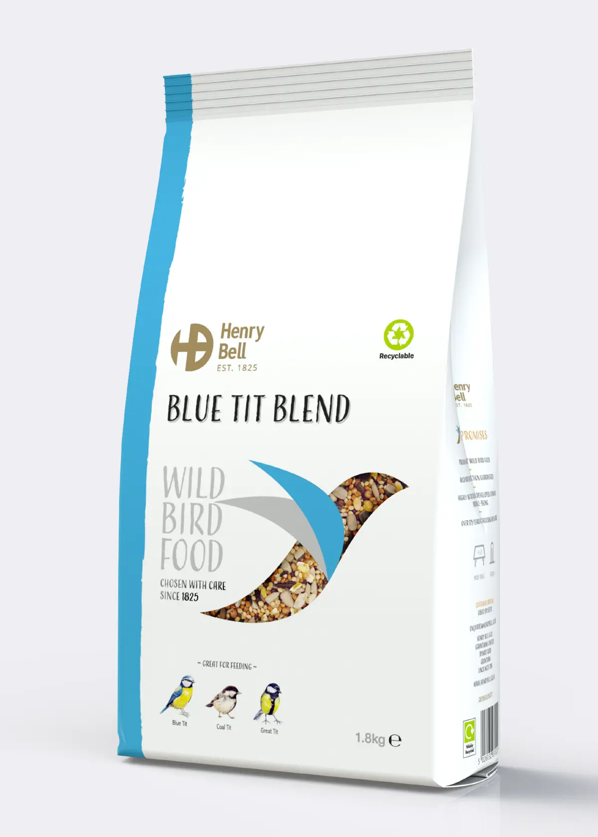 A photo of Henry Bell Blue Tit Blend Bird Food 1.8kg