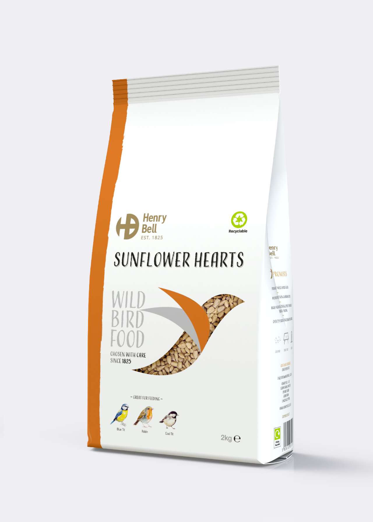 Henry Bell Sunflower Hearts Bird Food 2kg