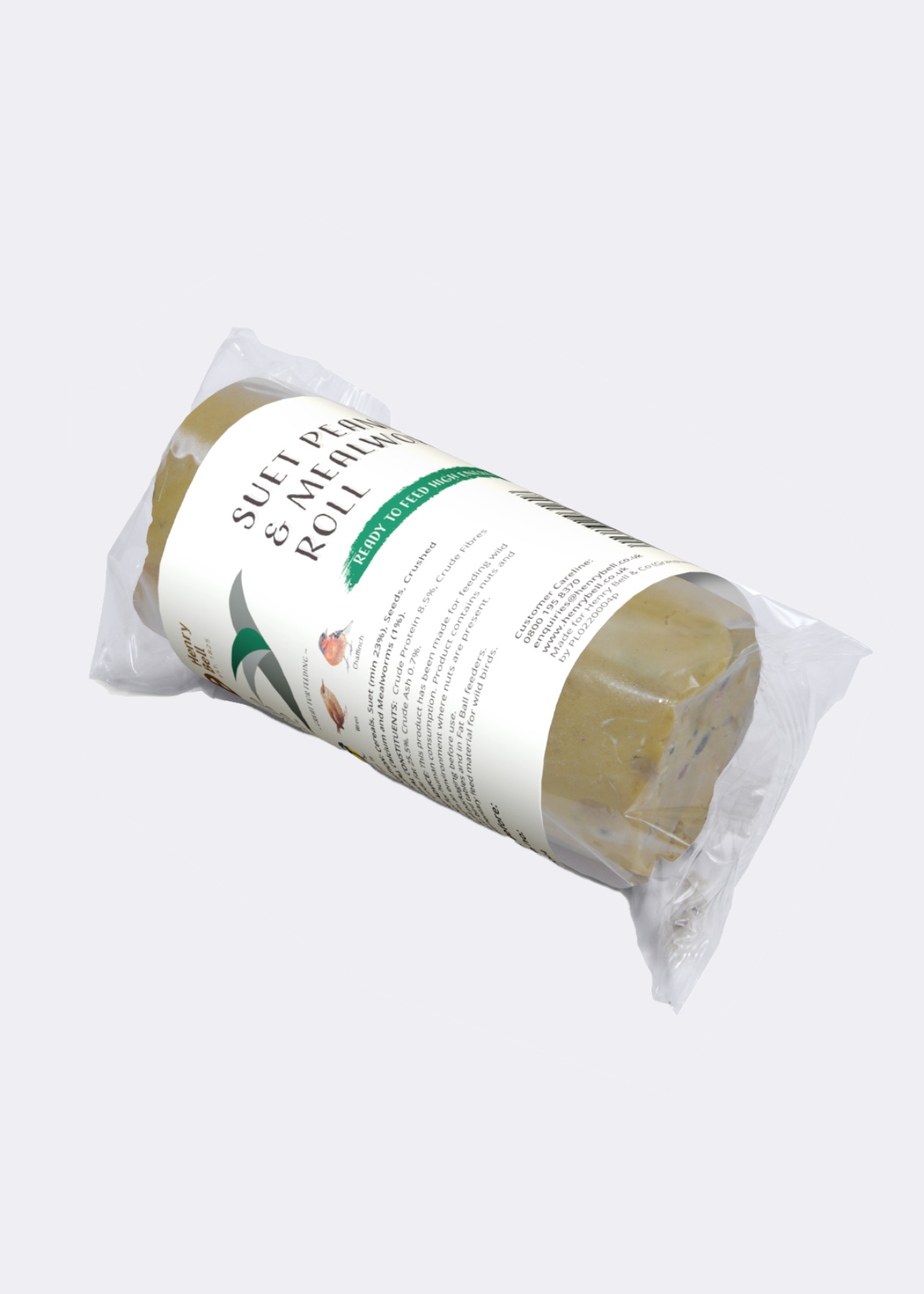 Henry Bell Peanut & Mealworm Suet Roll