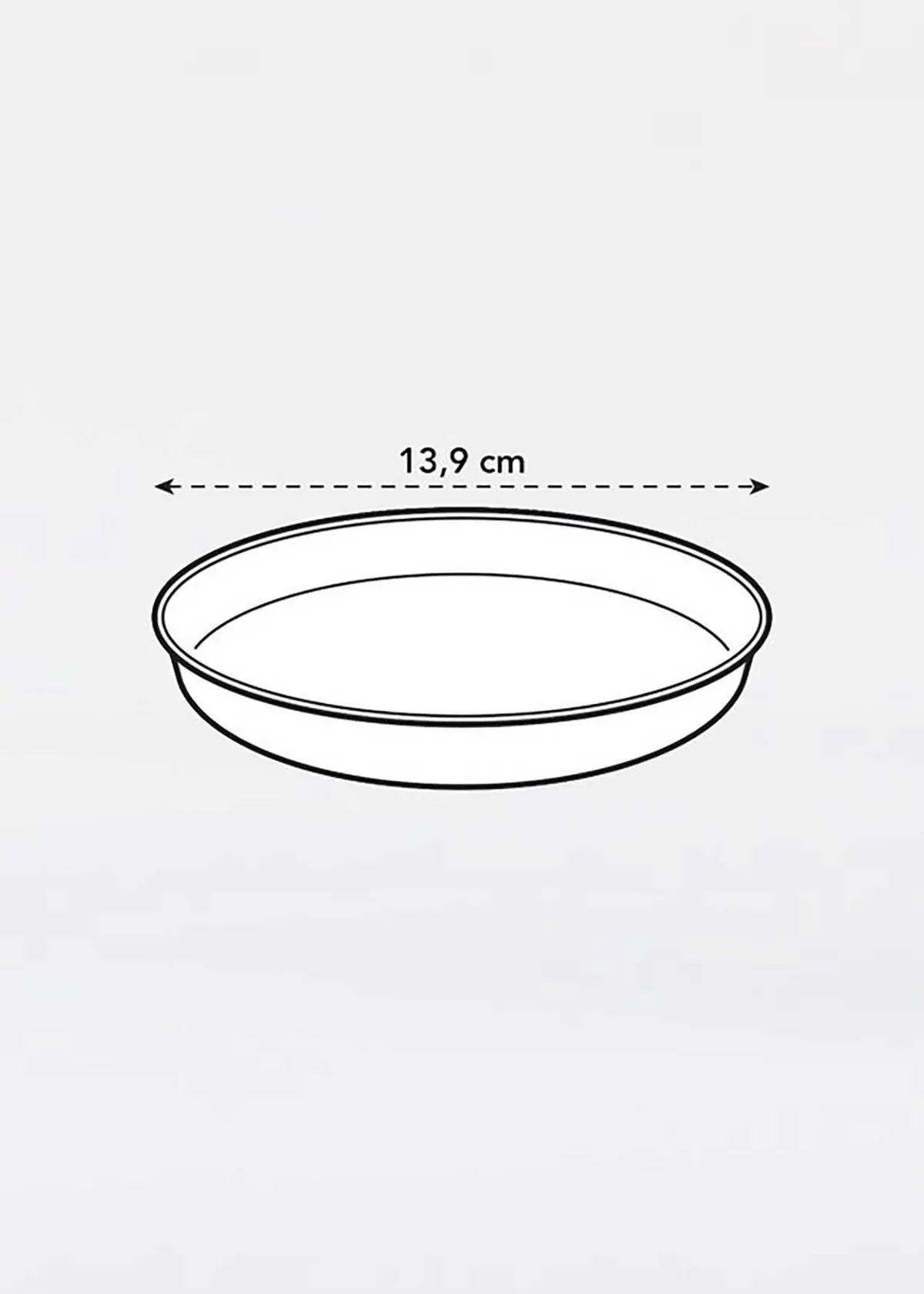 A photo of Elho Loft Urban Round Saucer 14cm Living Concrete