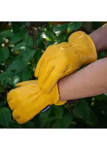 Men's Luxury Leather Gardening Gloves Large