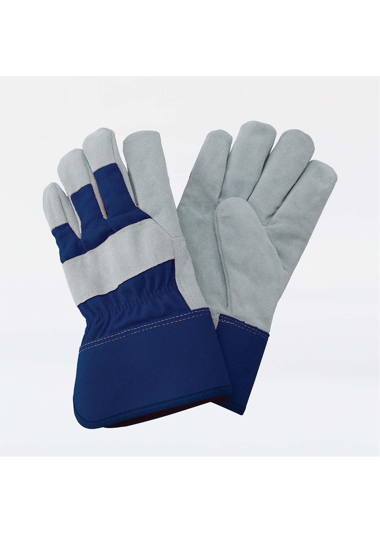Mens Fleece Lined Rigger Gardening Gloves Navy
