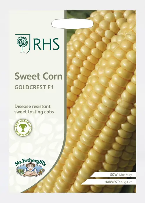 A photo of Rhs Sweet Corn Goldcrest F1 Seeds