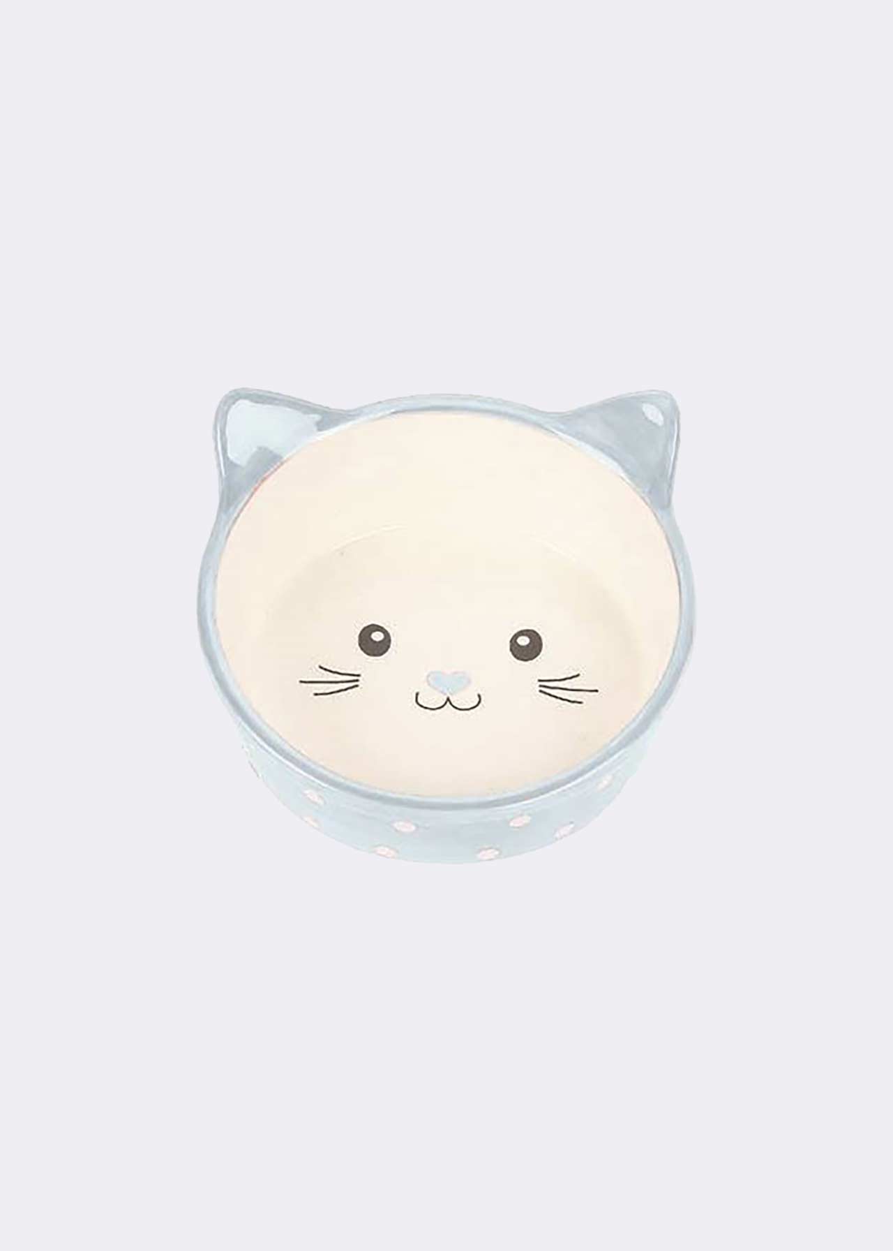 Happy Pet Polka Cat Bowl Blue