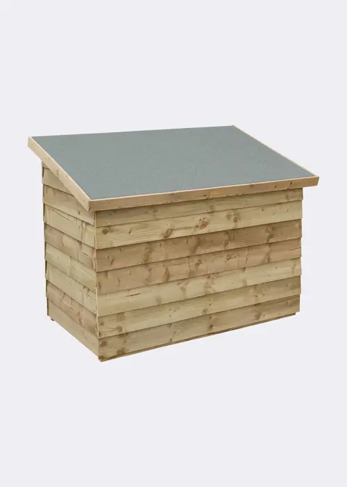 A photo of Overlap Wooden Patio Storage Chest