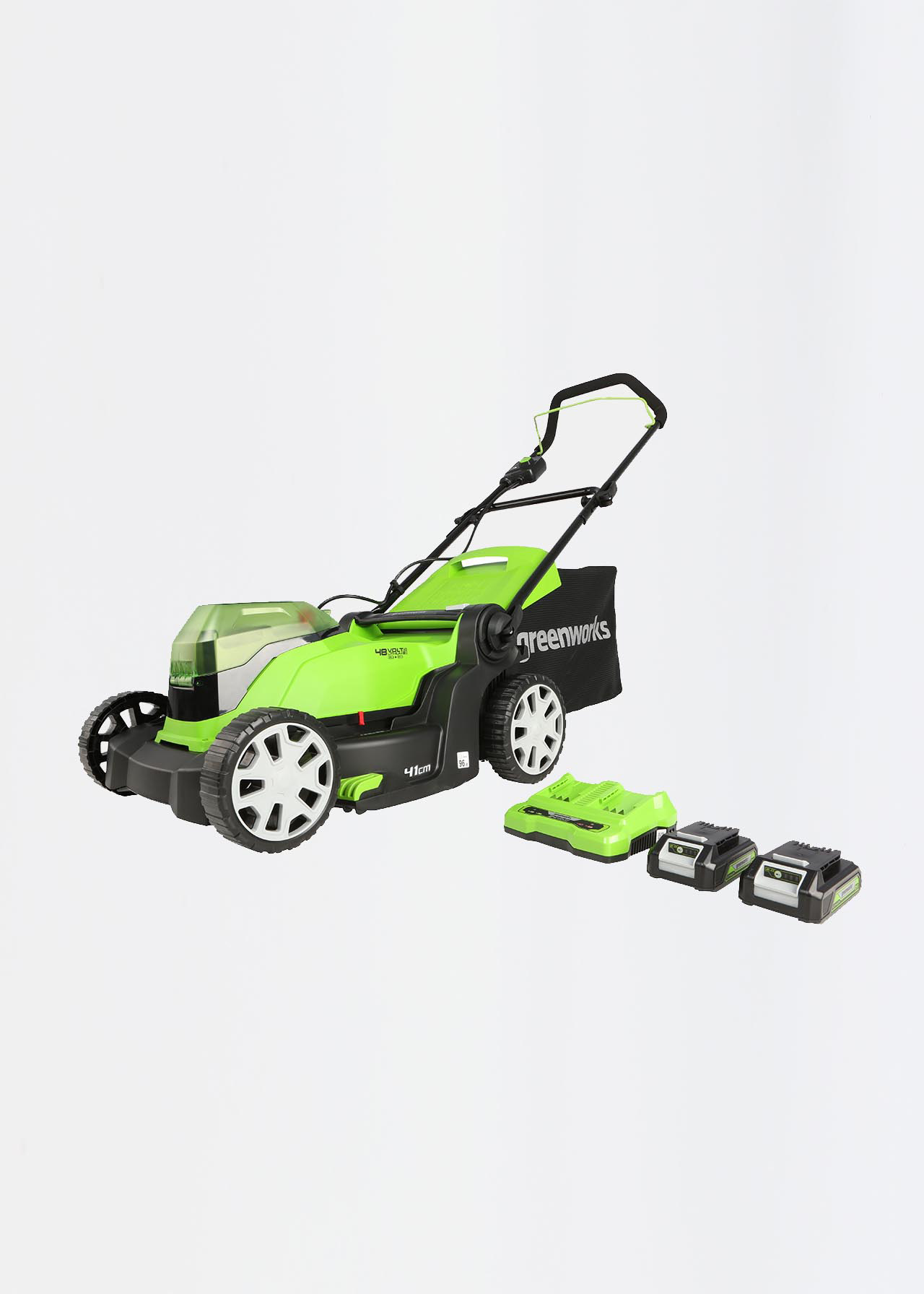 Greenworks 48V 41cm Lawnmower with Batteries & Charger
