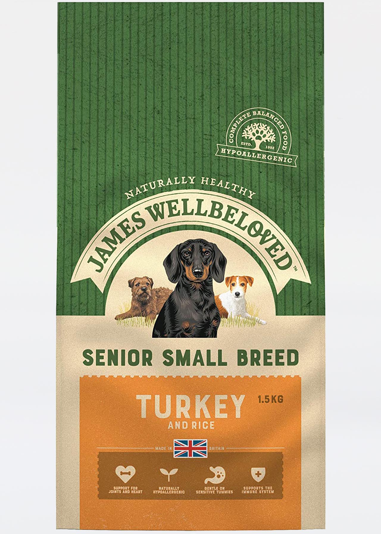 James Wellbeloved Small Senior Turkey & Rice 1.5kg