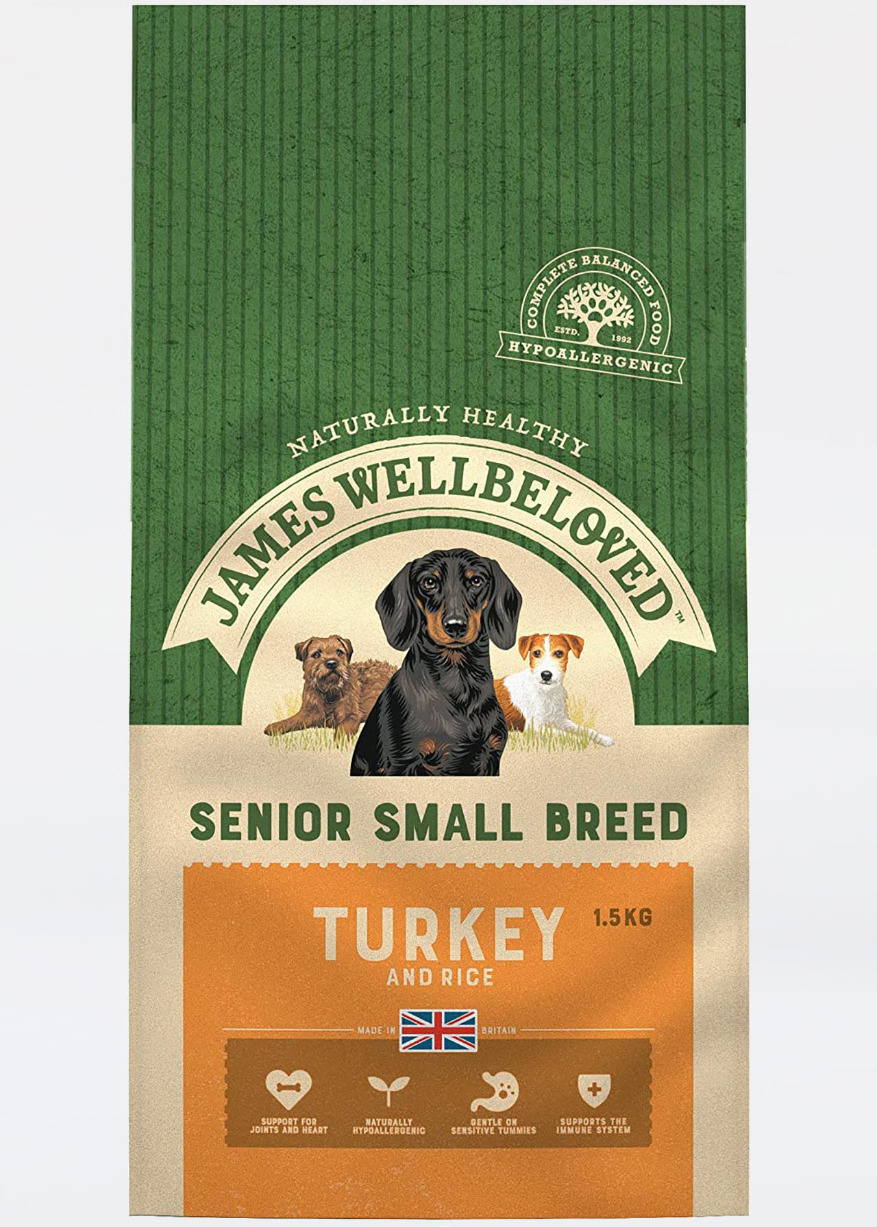 James Wellbeloved Small Senior Turkey & Rice 1.5kg