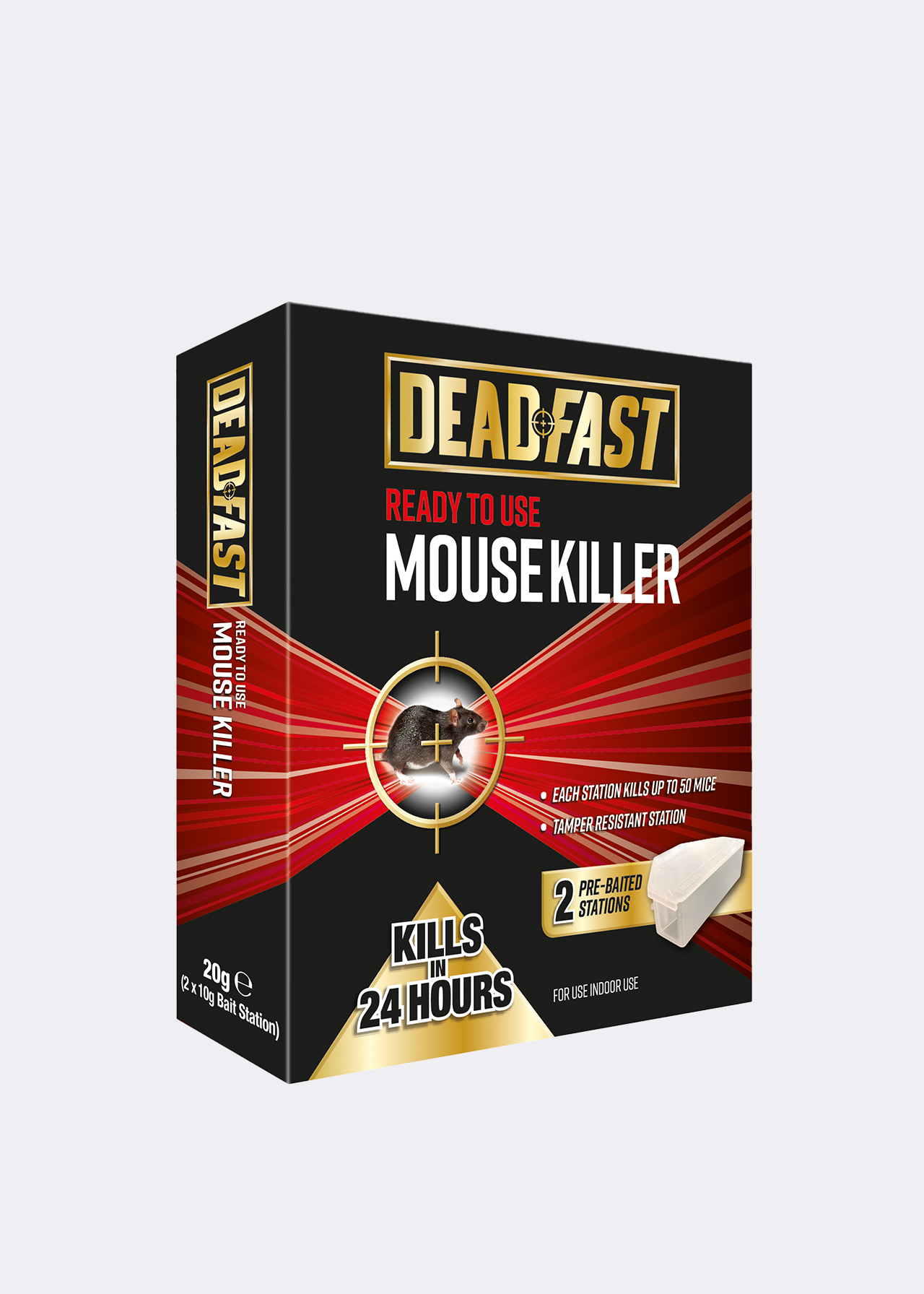 Pack of 2 Deadfast Ready to Use Mouse Killer Bait Station