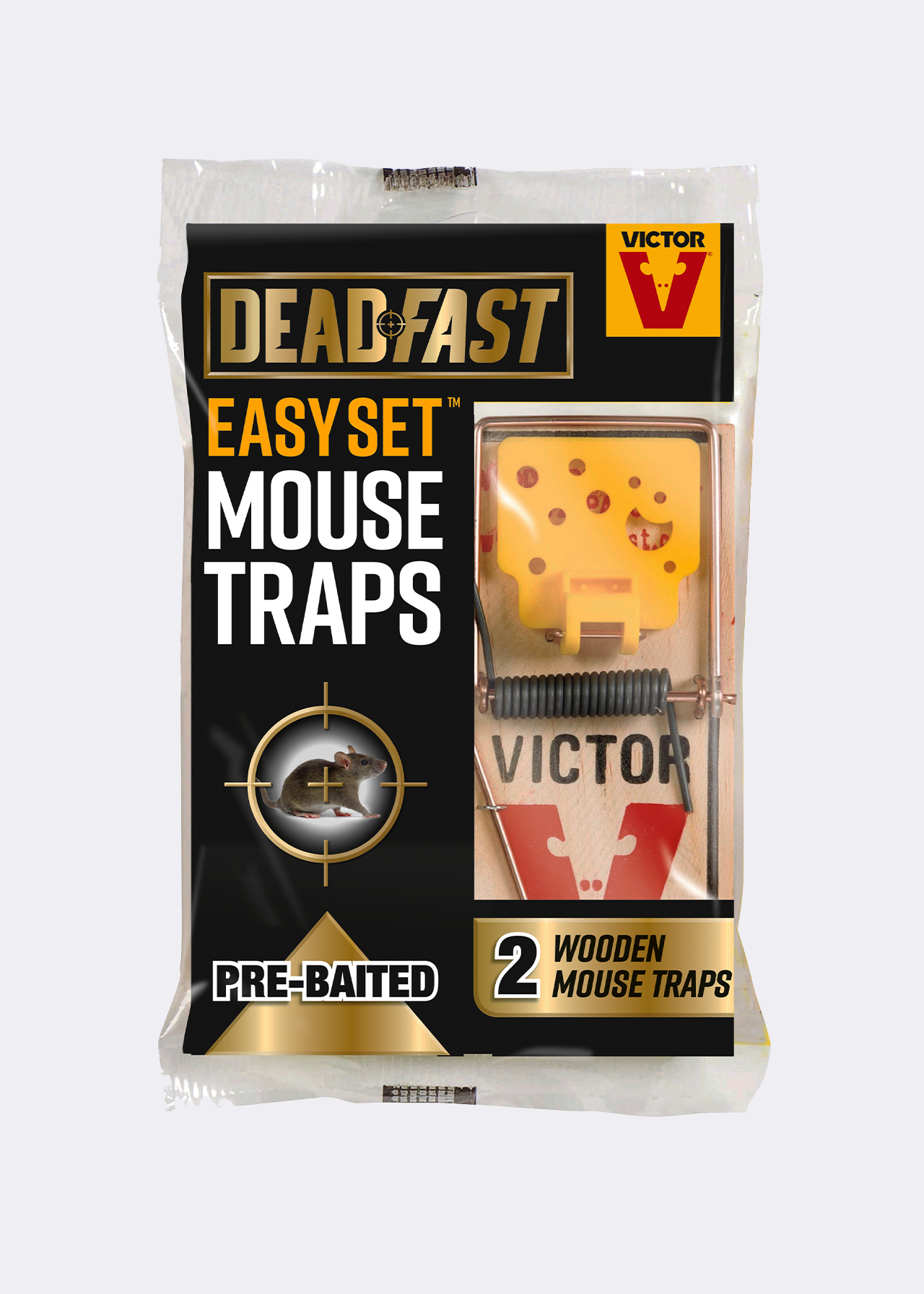 Pack of 2 Deadfast Easy Set Mouse Traps