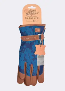 Love The Glove Oak Leaf Gardening Gloves S/M Navy