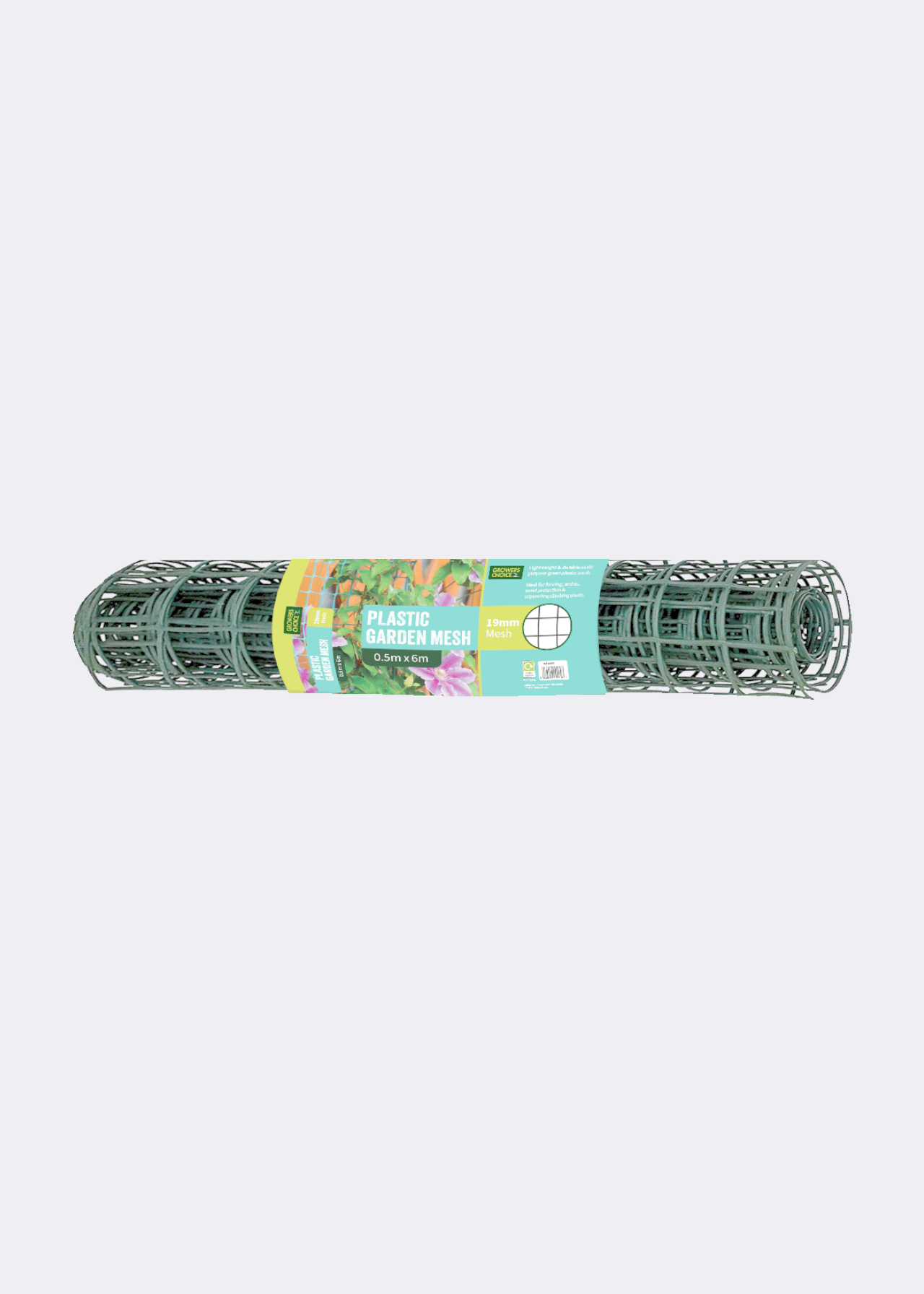 19mm Green Plastic Garden Mesh 0.5m x 6m - Pre-Pack