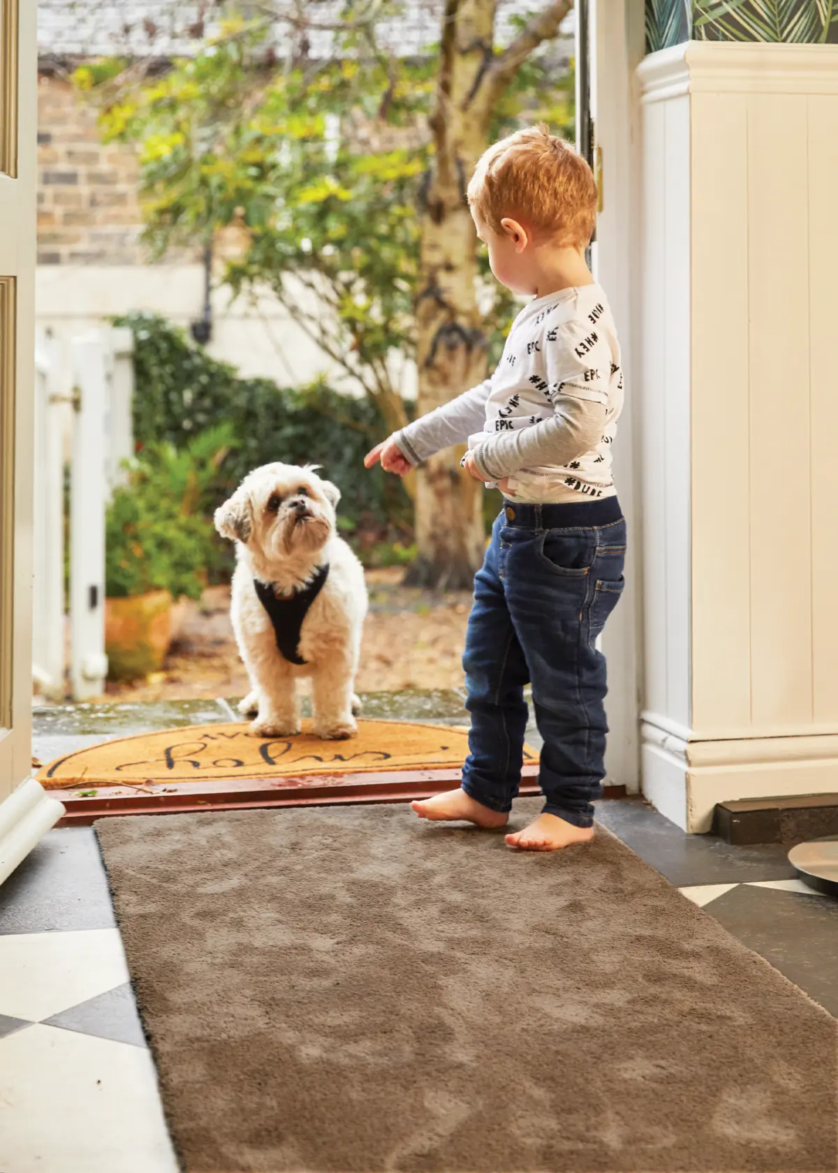 A photo of Hug Rug Sense Indoor Mat 65x150cm Stone
