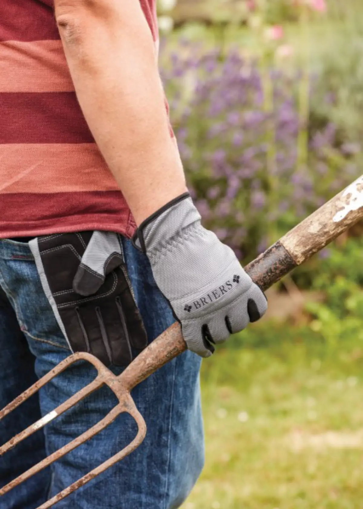 A photo of Advanced Flex & Protect Gardening Gloves Large Slate