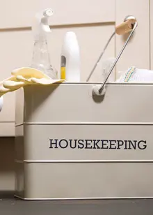 Housekeeping Box 33 x 21 x 26 cm Cream