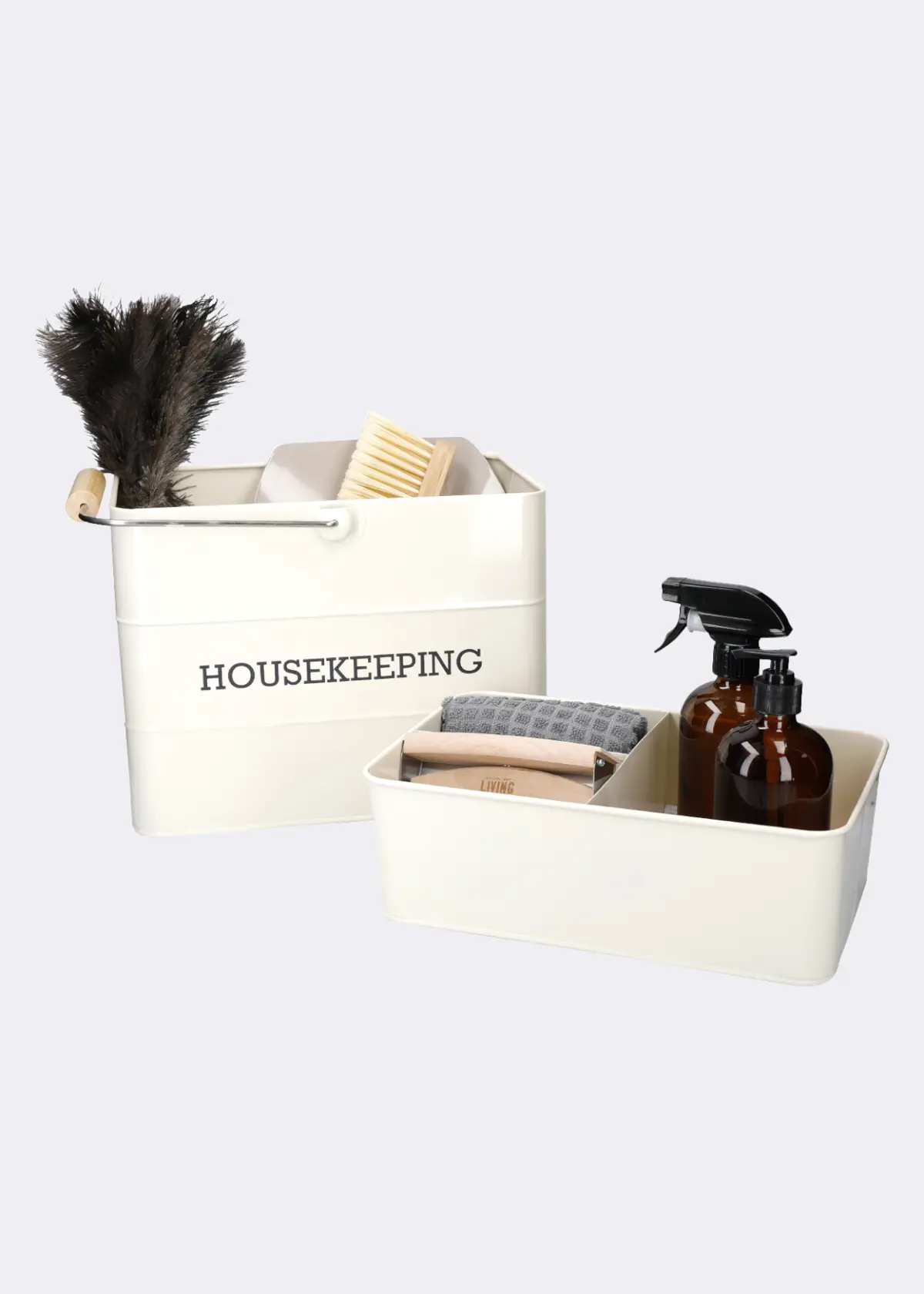 Housekeeping Box 33 x 21 x 26 cm Cream