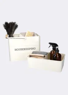 Housekeeping Box 33 x 21 x 26 cm Cream