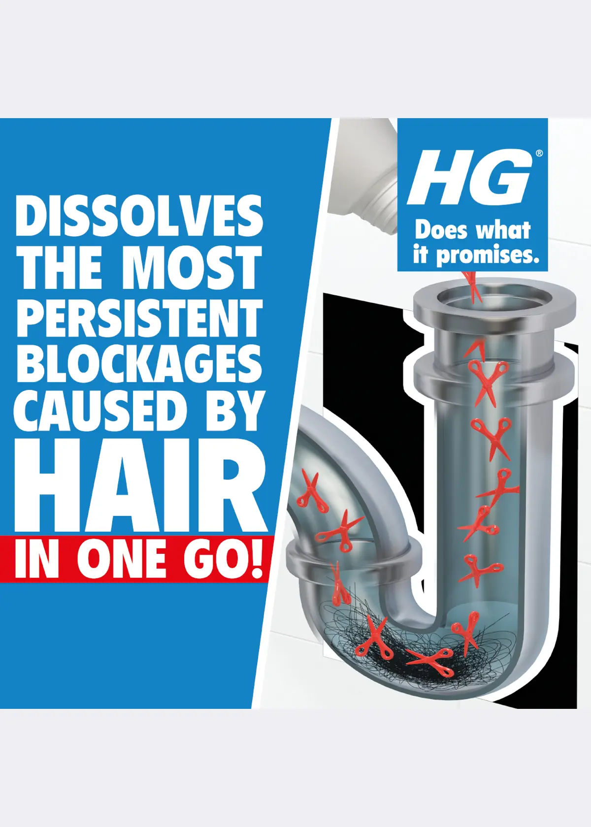 A photo of Drain And Plug Hair Unblocker 0.45L