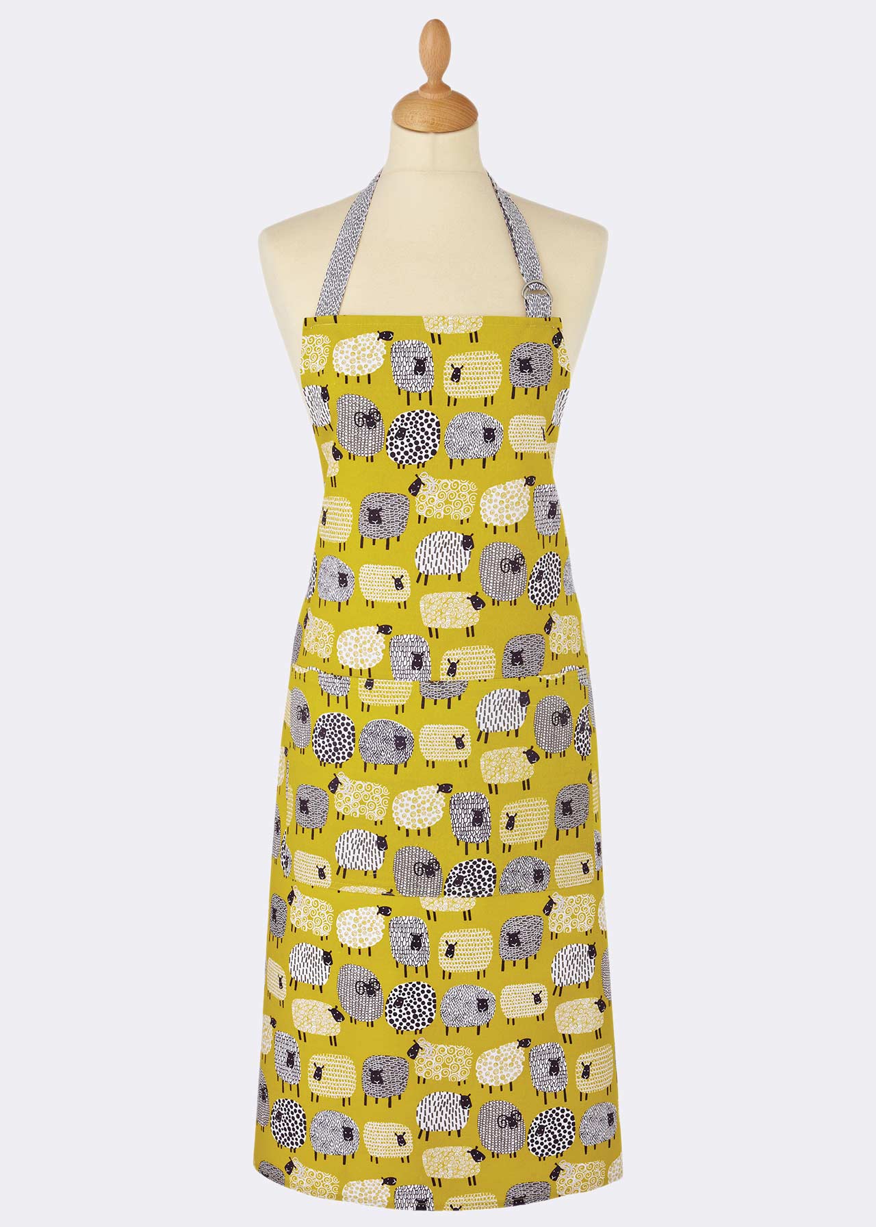 Dotty Sheep Apron Yellow