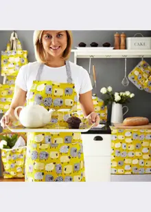 Dotty Sheep Apron Yellow