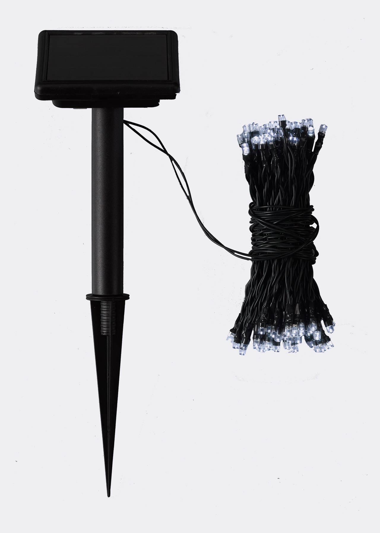 100 warm white LED solar string lights