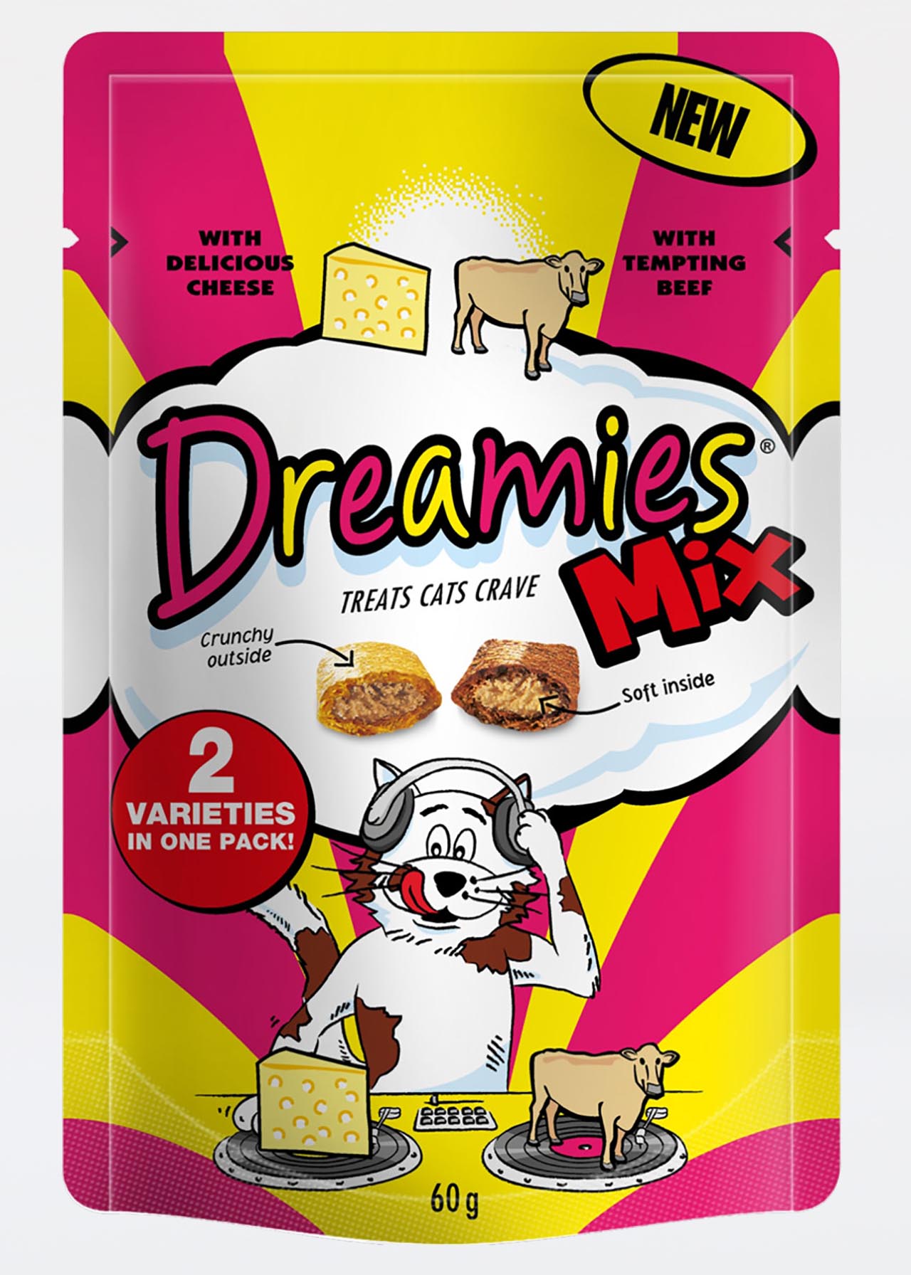 Dreamies Beef & Cheese Treats 60g