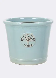Edwardian Crackle Glaze Pot 20cm Green