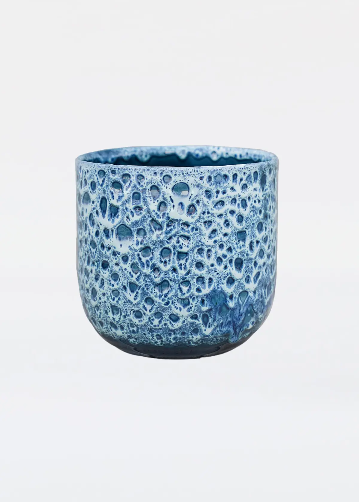 A photo of Sapphire Reactive Glaze Pot 18cm